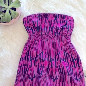 Cynthia Rowley Magenta Strapless Maxi Dress